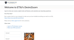 Desktop Screenshot of elearn.etsu.edu